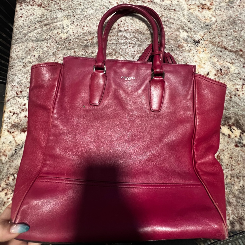 Coach Legacy Tanner Tote – Red Leather